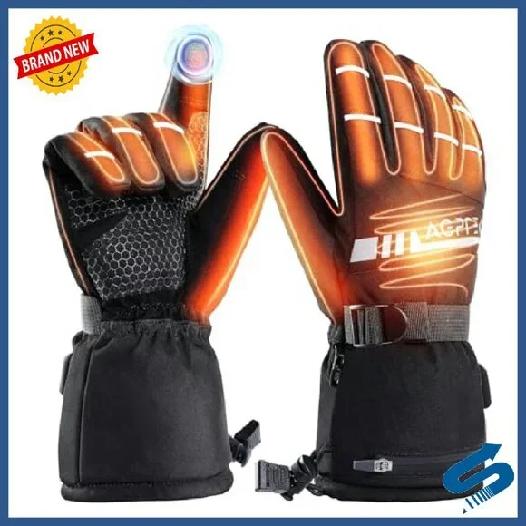 Heated Gloves Small Fast Heat Rechargeable Waterproof Touchscreen Skiing